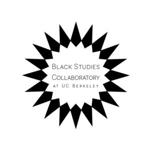 Logo of the Black Studies Collaboratory. A star figure with the words "Black Studies Collaboratory at UC Berkeley" inside. The star and letters are black and the background is white.